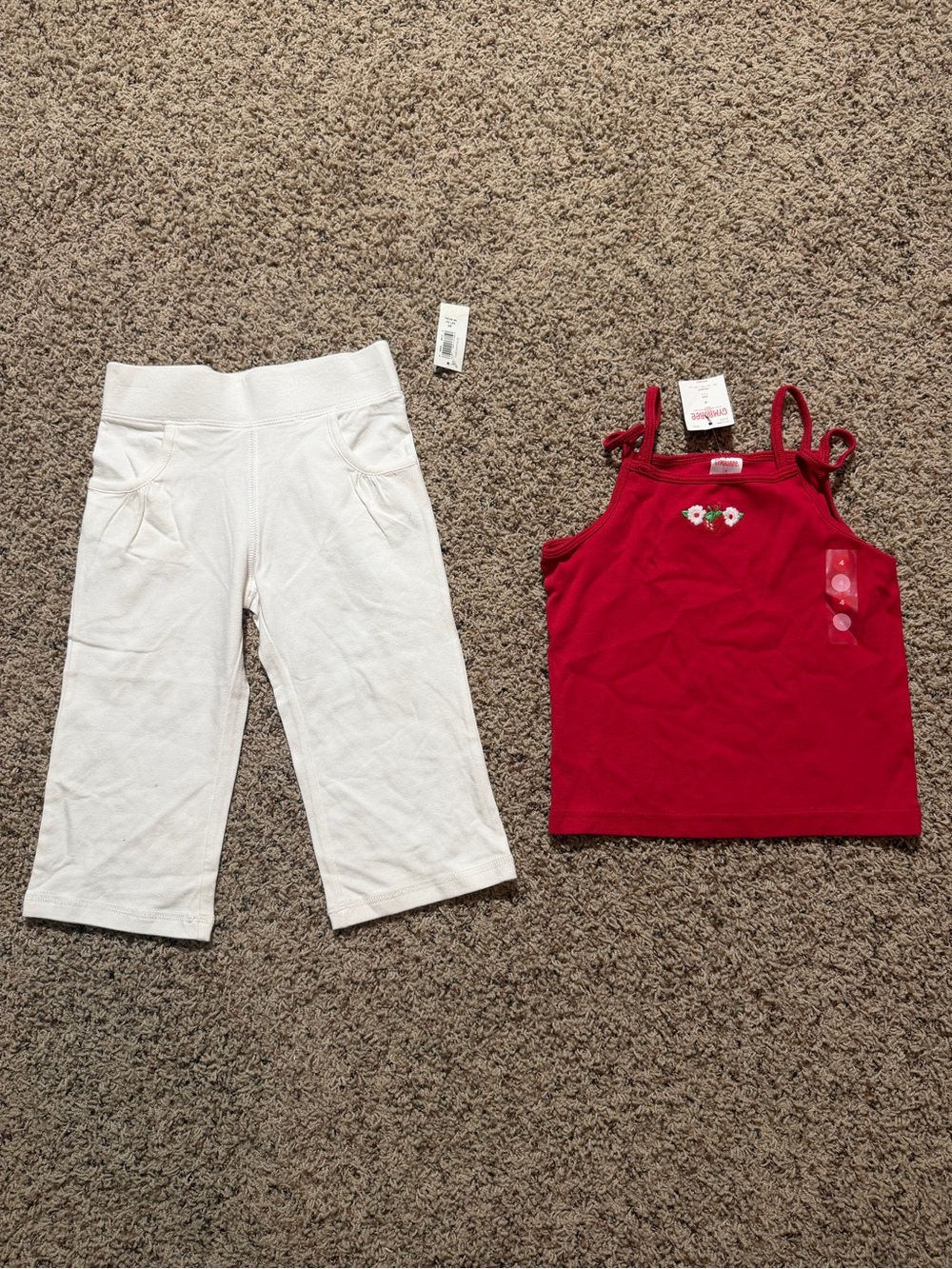 NWT Girls 4T Summer Outfit Set Gymboree Tank & Old Navy Capris